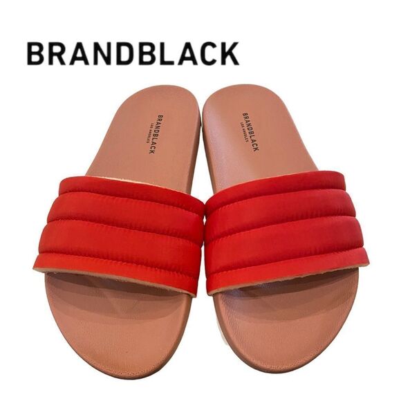 NEW in Box with Dustbag Brandblack Los Angeles Bonito Red Quilted Sandals - Picture 4 of 5